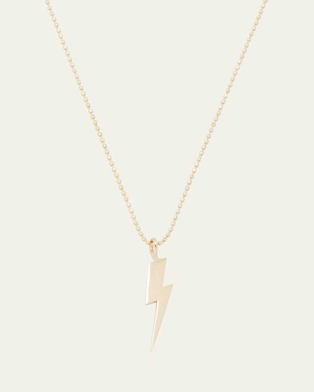 14k Pure Lightning Bolt Necklace